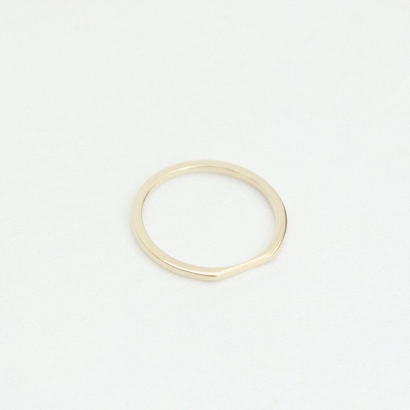Classic Thin Flat 14k Gold Ring